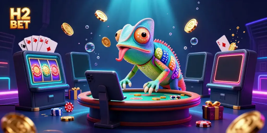 Experience thrilling wins at H2 BET with golden coins and vibrant casino action.