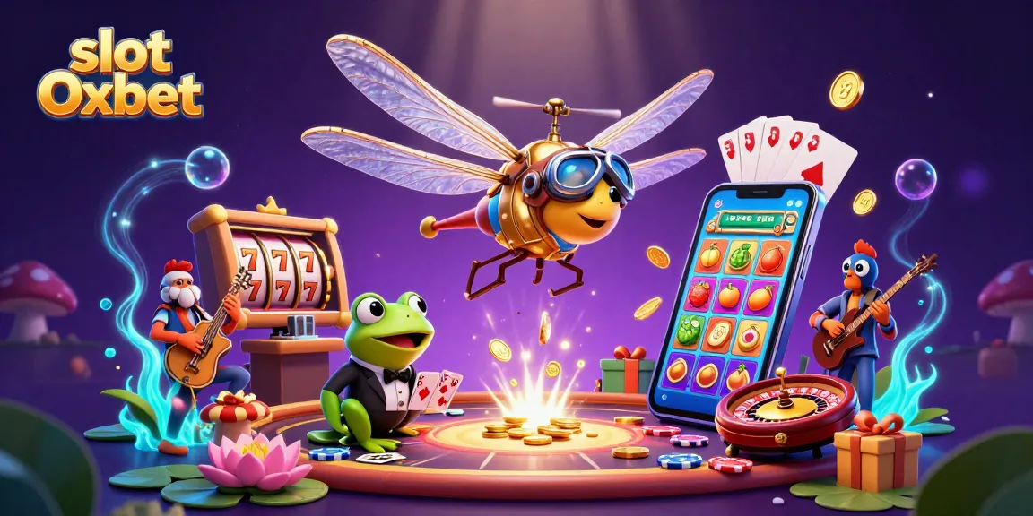 Engage with vibrant slot Oxbet action featuring a dragonfly pilot above a lily pad casino.
