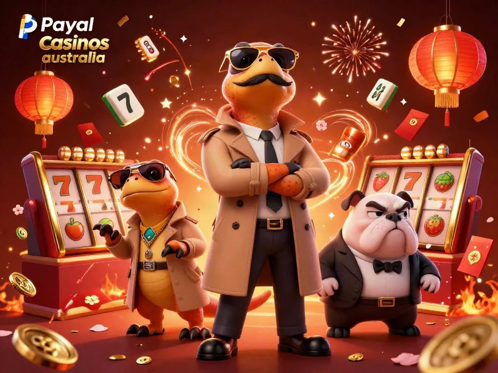 Experience the excitement at paypal casinos australia with vibrant gaming elements and fun characters.