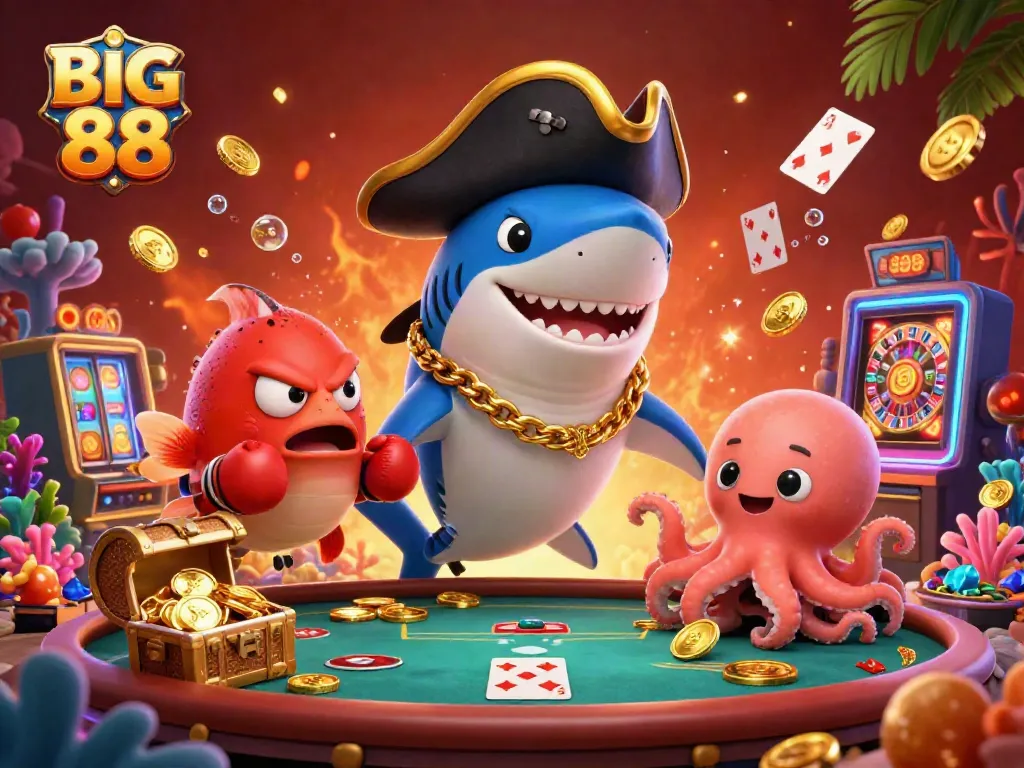 Experience the vibrant world of BIG 88 with engaging characters and dynamic casino elements.