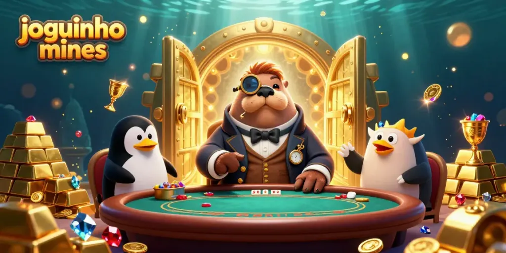 Engage with the thrilling joguinho mines as the walrus, penguin dealer, and pufferfish navigate treasure!