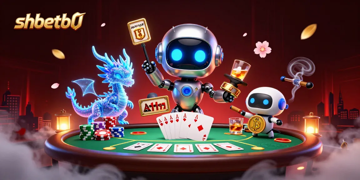 Experience thrilling shbetb0 gaming at vibrant poker tables featuring our neon mascot and exciting competition