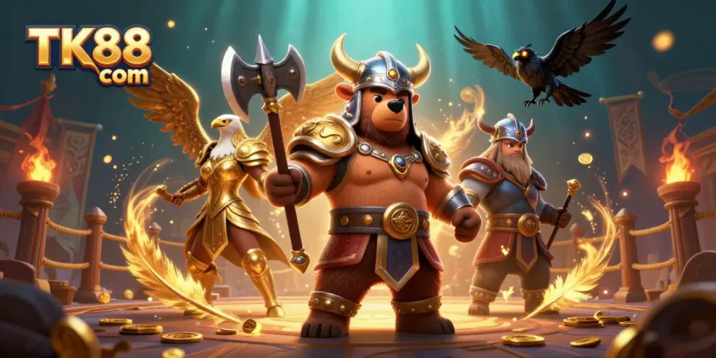 Win big at TK88 com with a thrilling 3D casino adventure featuring Viking and Valkyrie.