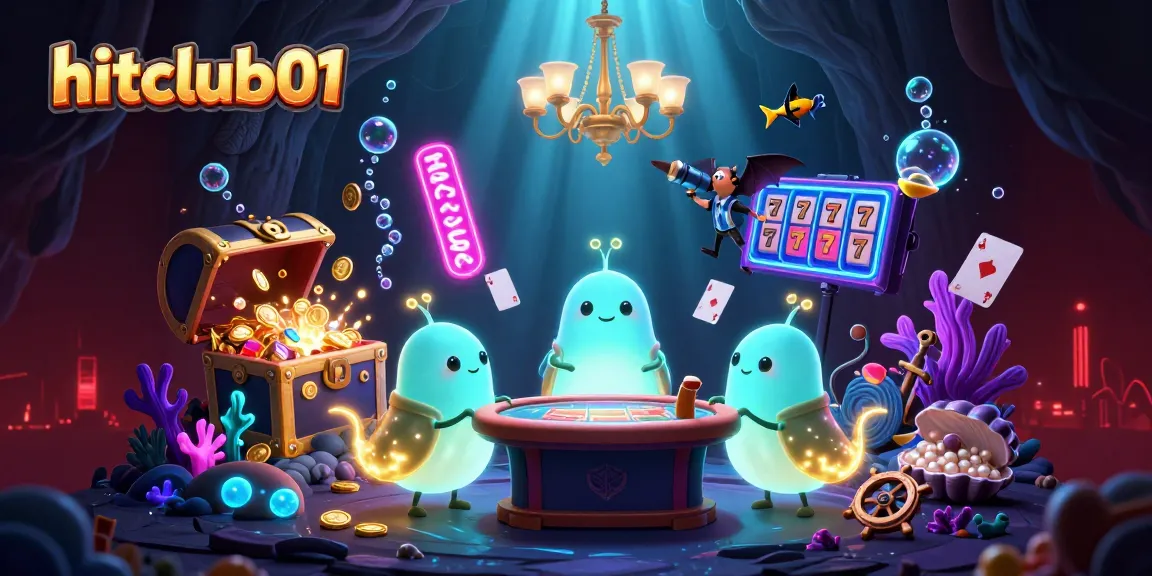 Experience the excitement of hitclub01 with glowing glowworms and a bat dealer in a vibrant cave casino.