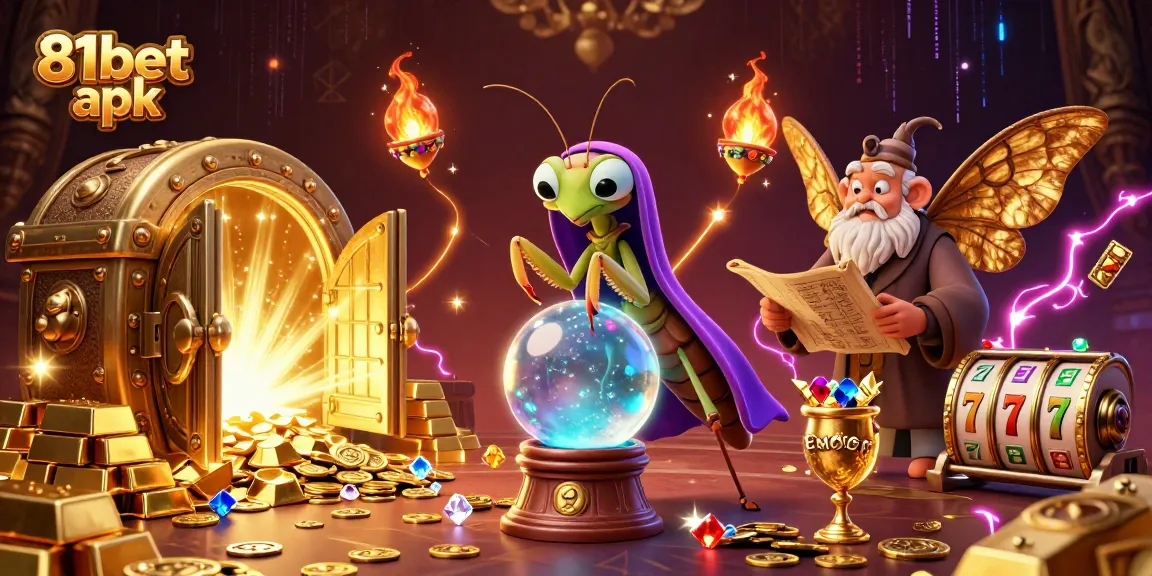 Experience the thrill of gameplay with the vibrant 81bet apk 3D casino illustration featuring dynamic slot elements.