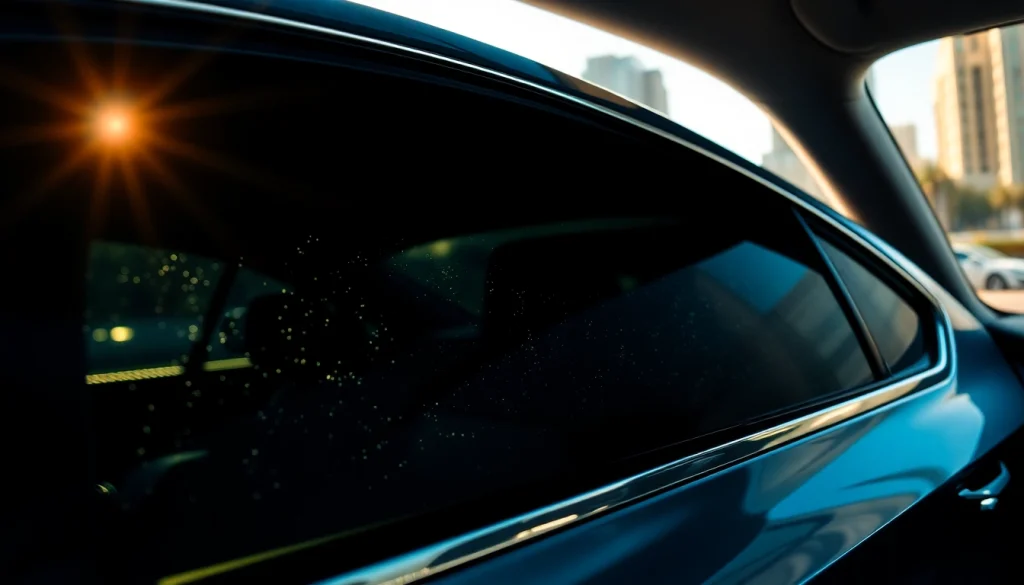 Enhance your vehicle's aesthetics with ceramic window tint providing sleek sun protection.