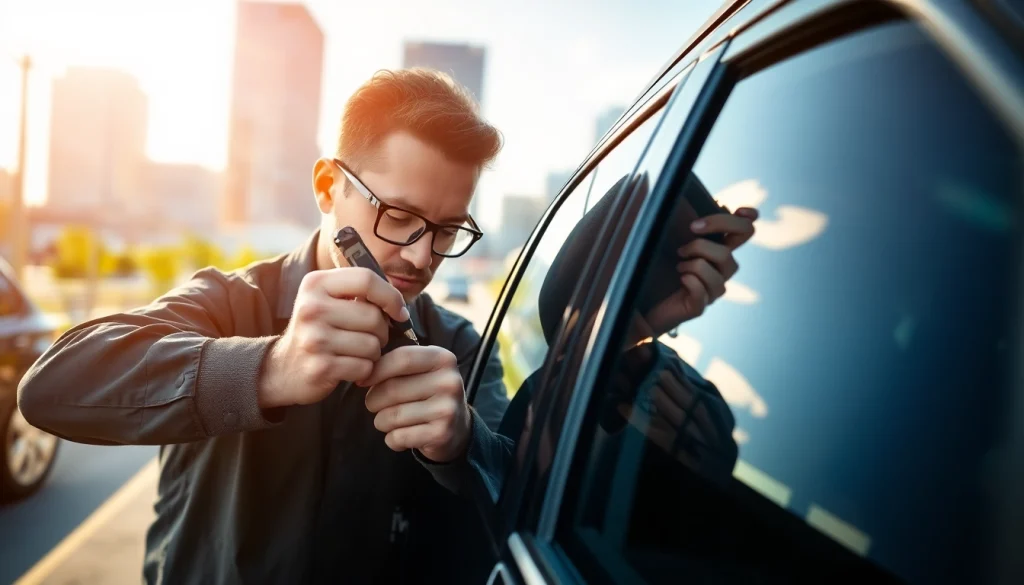 Experience the best window tint Chattanooga TN through professional window tinting service in action.