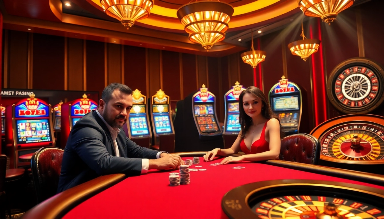 Jogadores participando de uma empolgante partida de pôquer no luxuoso cassino online 59A.