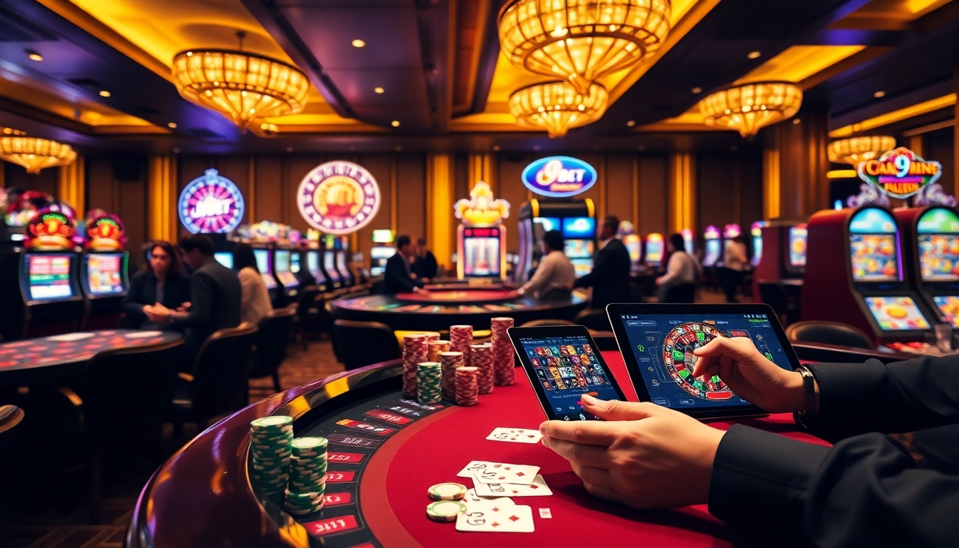 Experience i9 bet excitement at a luxurious casino with vibrant gaming and betting action.