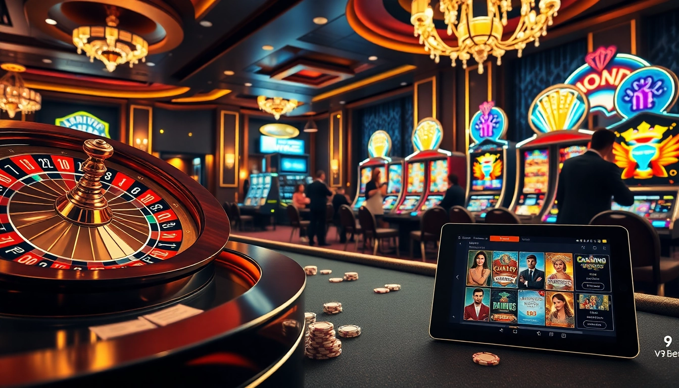Exciting gameplay experience at v9 bet with vibrant casino elements and sleek online betting interfaces.