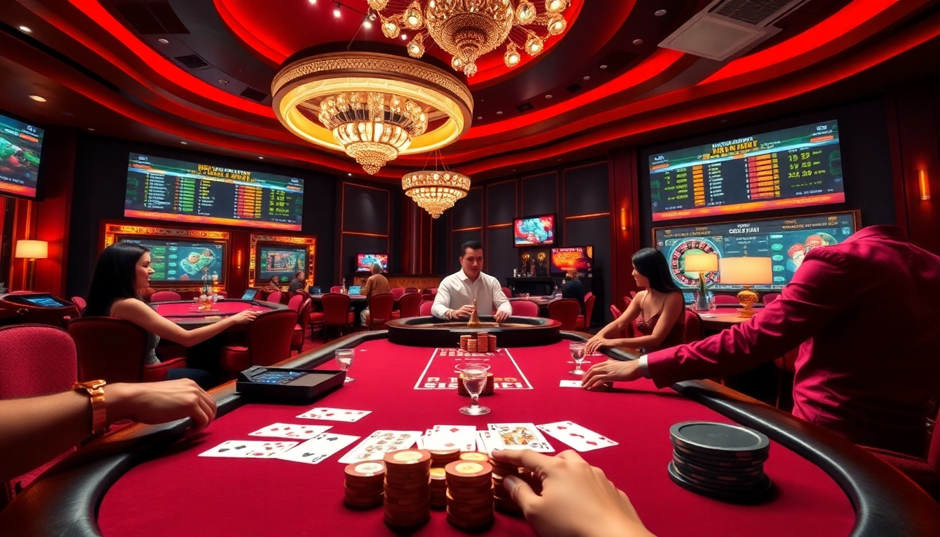 Engaging players at a luxurious casino table showcase KEO NHACAI gambling excitement and strategy.
