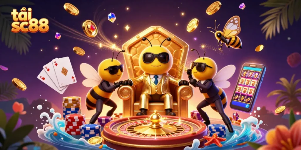 Tải sc88 and explore thrilling casino experiences with vibrant 3D illustrations.
