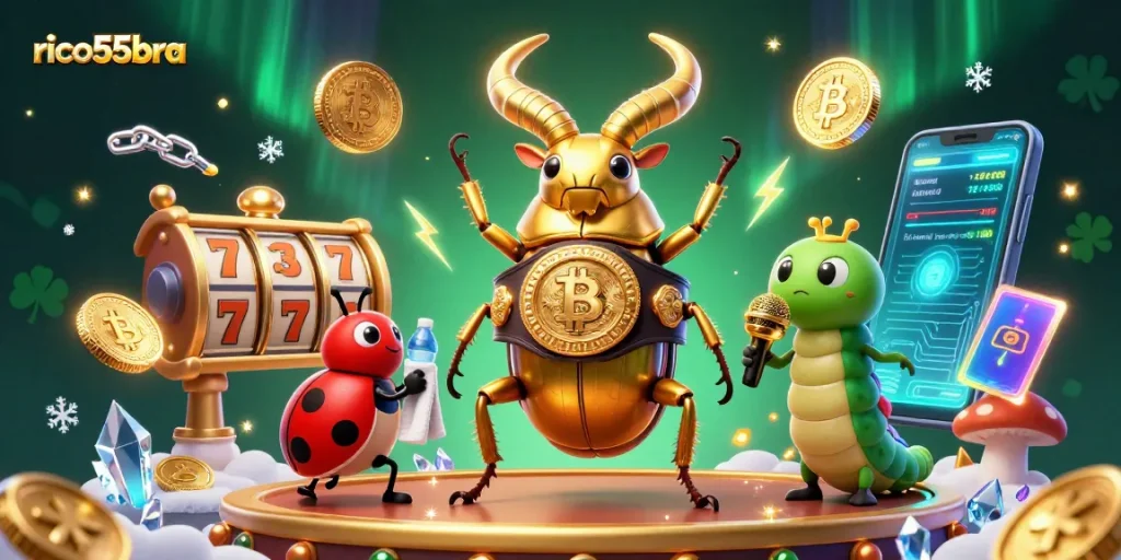 Engage with rico55bra's thrilling casino experience featuring vibrant characters and dynamic slot games.