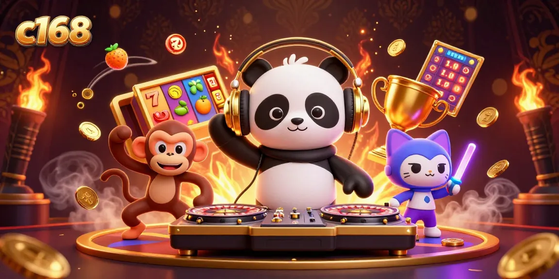 Experience exciting gameplay at c168 with vibrant slot reels and dynamic casino elements.