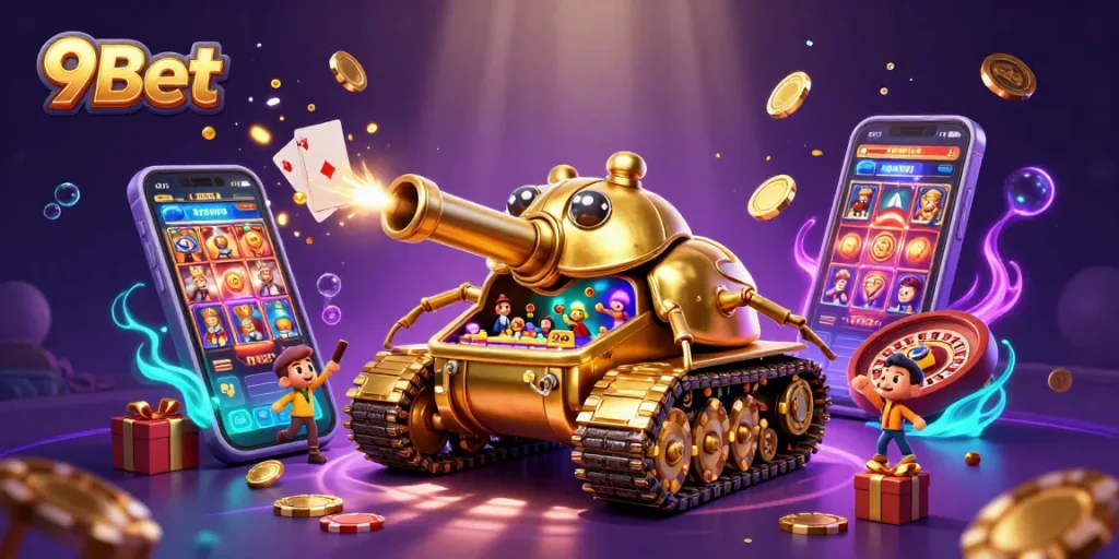 Experience thrilling games at 9Bet with vibrant visuals and engaging casino elements.